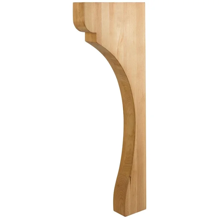 2 ” W x 8 ” D x 22 ” H Hard Maple Minimalist Vent Hood Corbel
