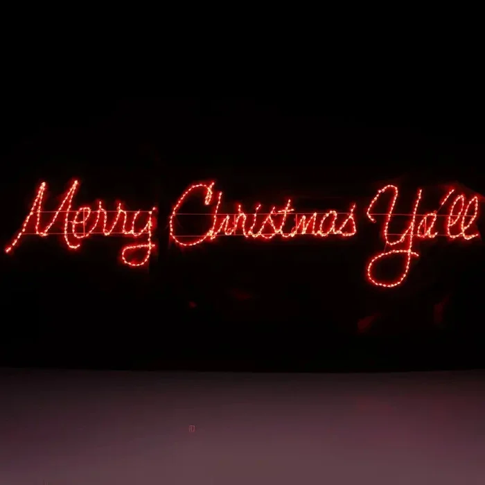 4.5ft Tall Merry Christmas Ya’ll w/ RGB Lights – Designer Series Display