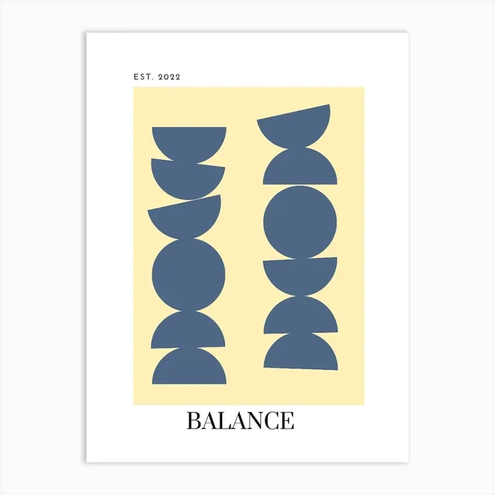 4 Balance – Yellow Art Print by Jody Ellen