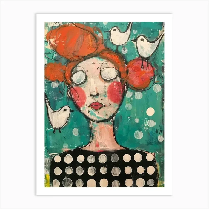 ‘Birds’ 2 Art Print by Moving Clouds Art