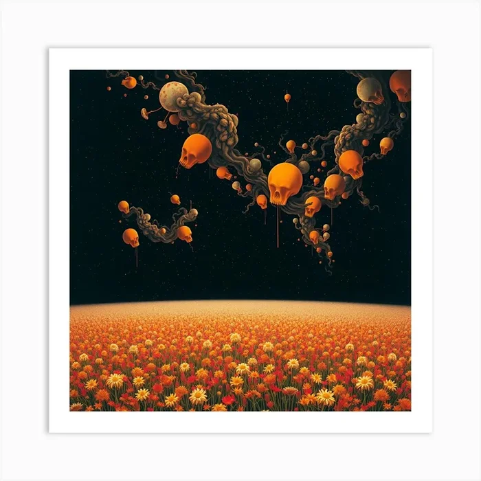 ‘Dead Flowers’ Art Print by AnikArts