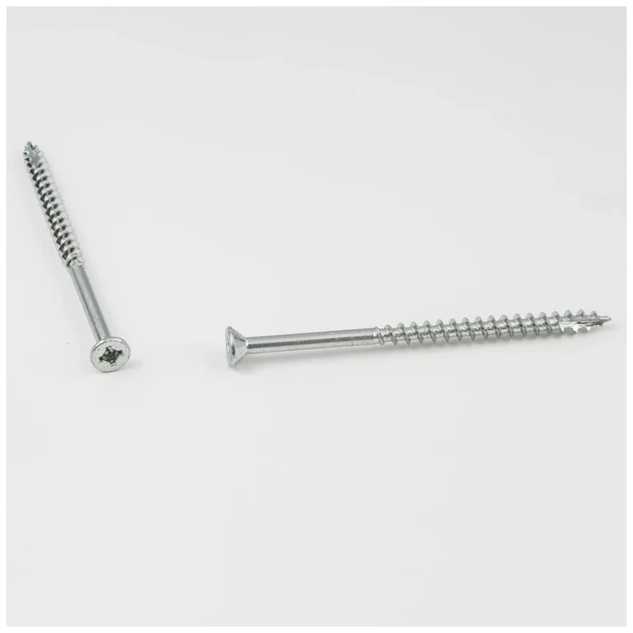 #9 x 2-1/2 ” Zinc Plated Square/Phillips Drive Type 17 Coarse Thread Flat Head Nib Screw Sold by the Keg