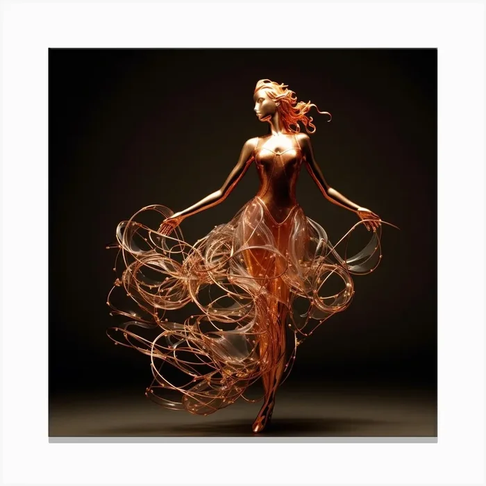 A Dance In Metal Canvas PrintUK by unaiza kaleem
