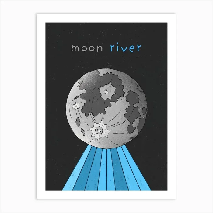 A Moon River Art Print by Locky