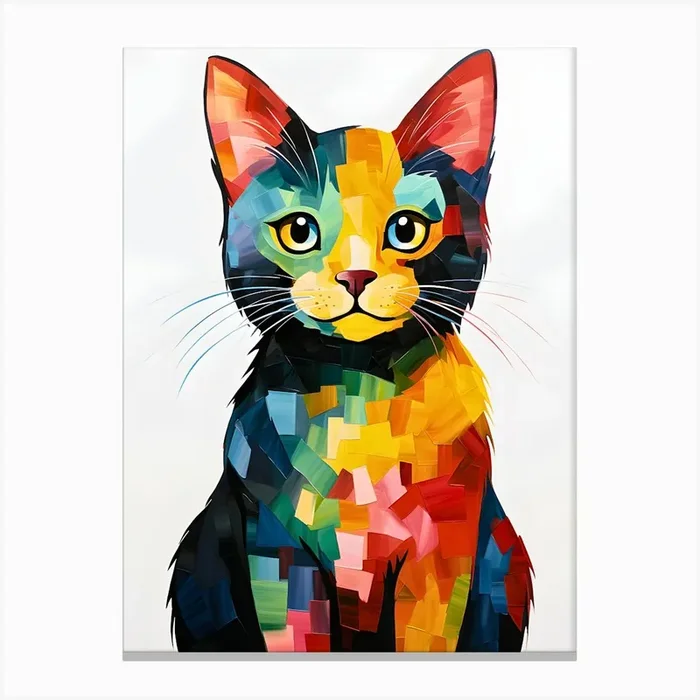 A Palette Of Kitty Elegance Canvas Print by Gutyz Designs