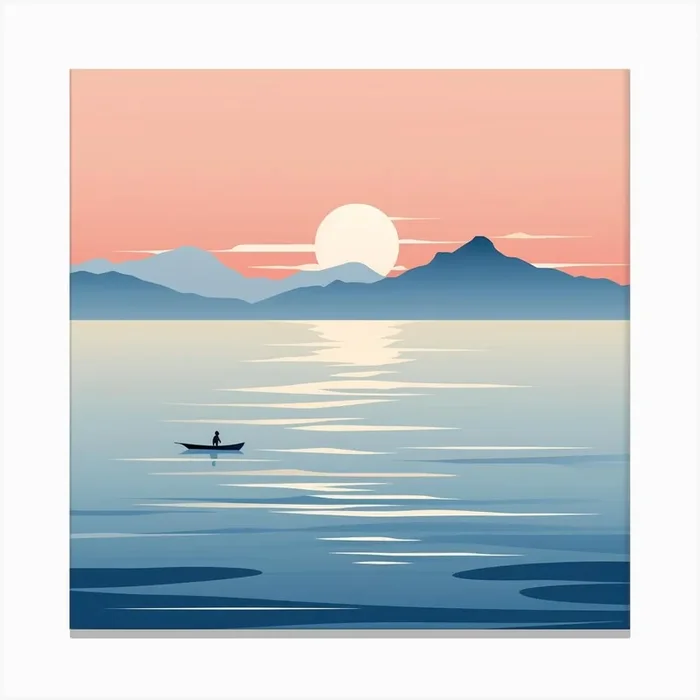 A Seascape Canvas PrintUK by unaiza kaleem