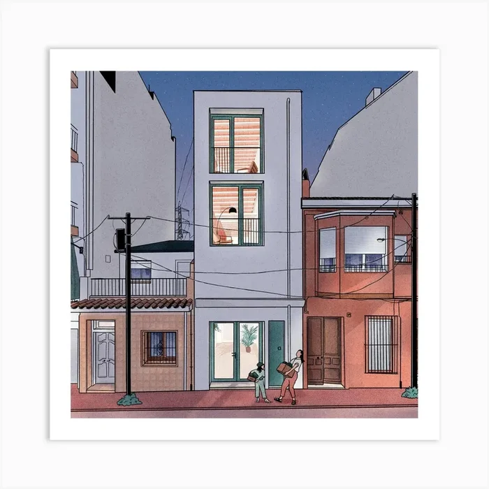 A Street in Spain Art Print by Illustrate It