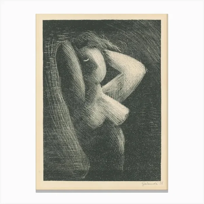 A Woman, Mikuláš Galanda 1 Canvas Print by Fy! Classic Art Prints and Posters