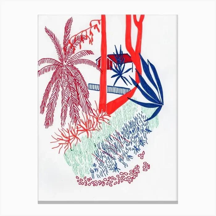 Abstract Backyard Canvas Print by Guilaine Jeanpierre