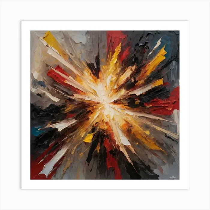 Abstract Burst Art PrintB by blush