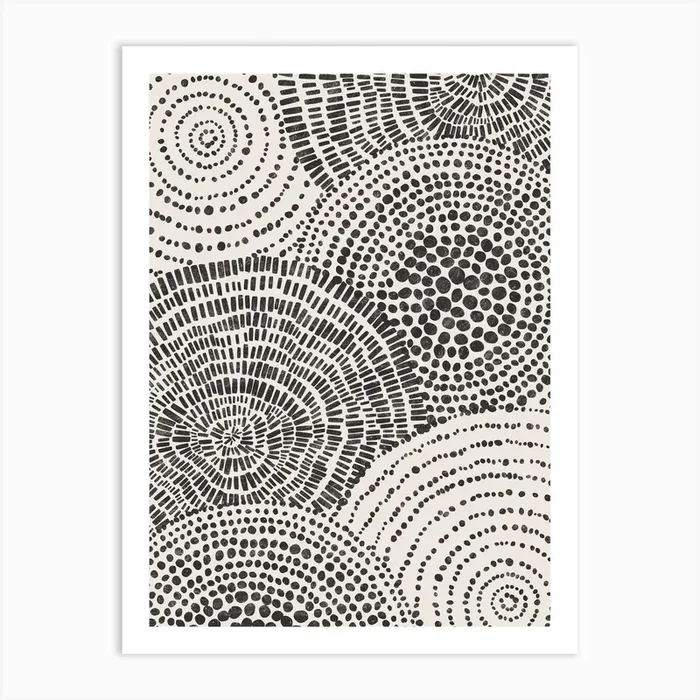 Abstract Circles Art PrintC& by Cats & Dotz