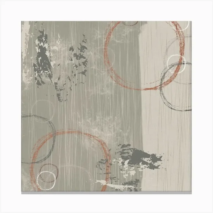 Abstract Circles In Earth Tones Canvas Print by Imaginative
