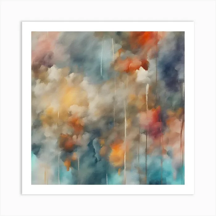 Abstract Clouds Art Print by Hassan Rehman