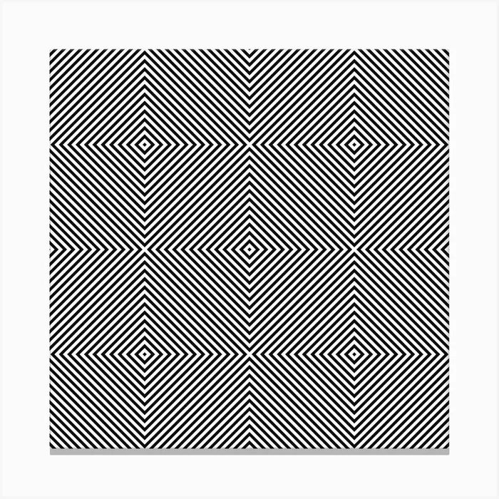 Abstract Diagonal Stripe Pattern Seamless Canvas Print by Etnousta