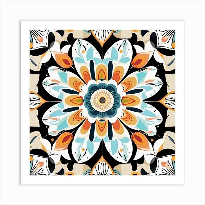 Abstract Floral Pattern 2 Art PrintDD by Diggit Designs