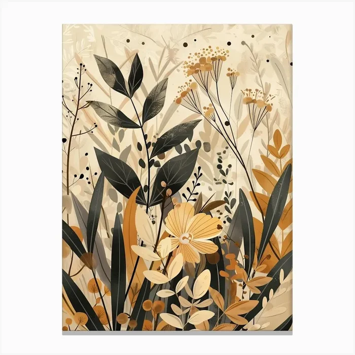 Abstract Flower Painting Canvas Print by Digital Nomad