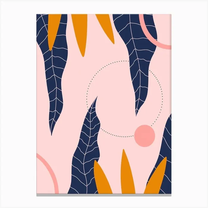 Abstract Leaves Light Canvas Print by Jazmin Carter