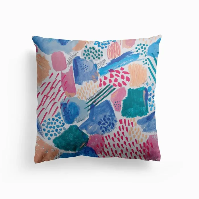 Abstract Mark Making Cushion by Laura Pantony