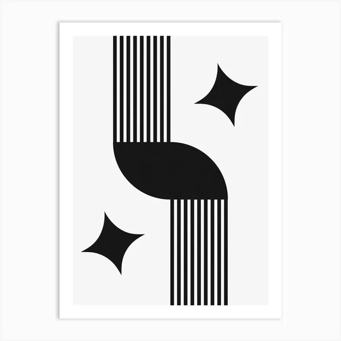 Abstract Mid-Centrury Mondern Art Print by Kt10Designs