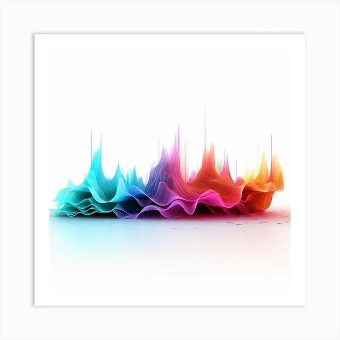 Abstract Sound Wave Print Art Print by Kt10Designs