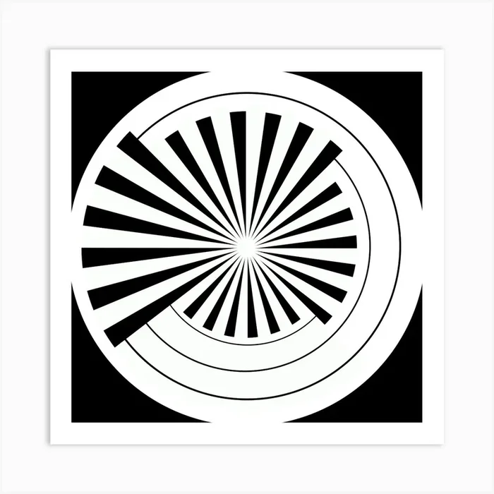 Abstract Sunburst Art Print by Kt10Designs