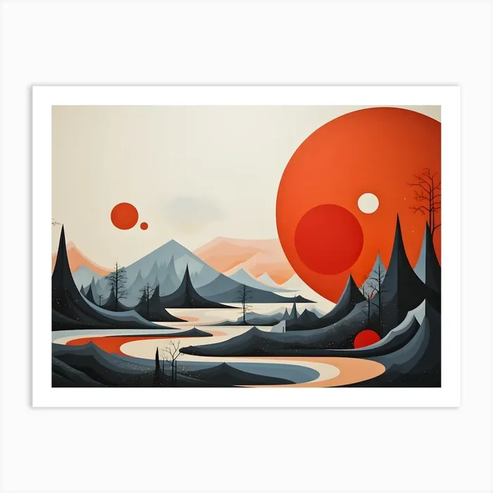 Abstract Topographies Art Print by Gutyz Designs