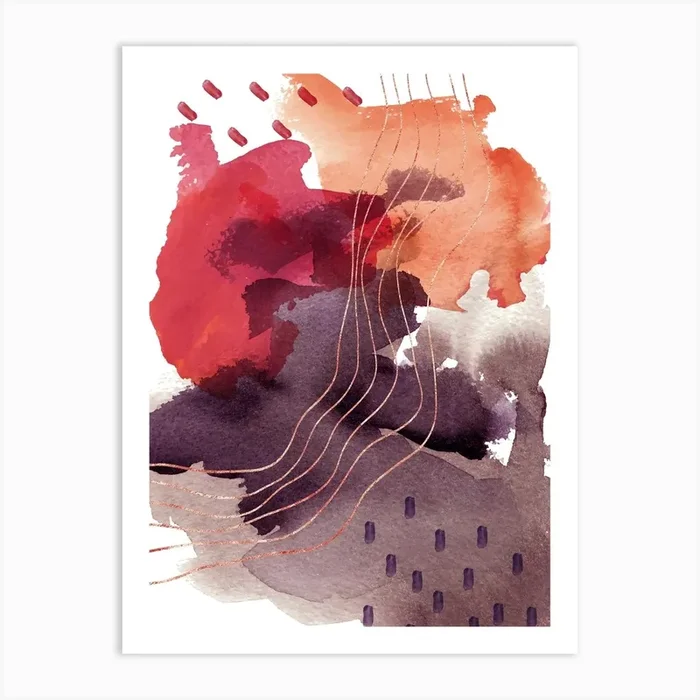 Abstract Watercolor 1 Art Print by Gush Art Studio