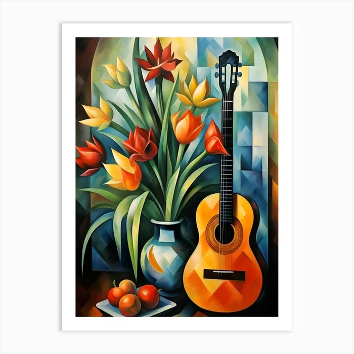 Acoustic Guitar Art Print by Gutyz Designs