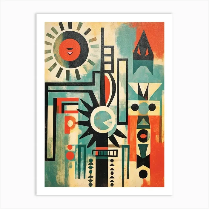 Afrocentric Pattern Illustration 3 Art Print by AfroFusion