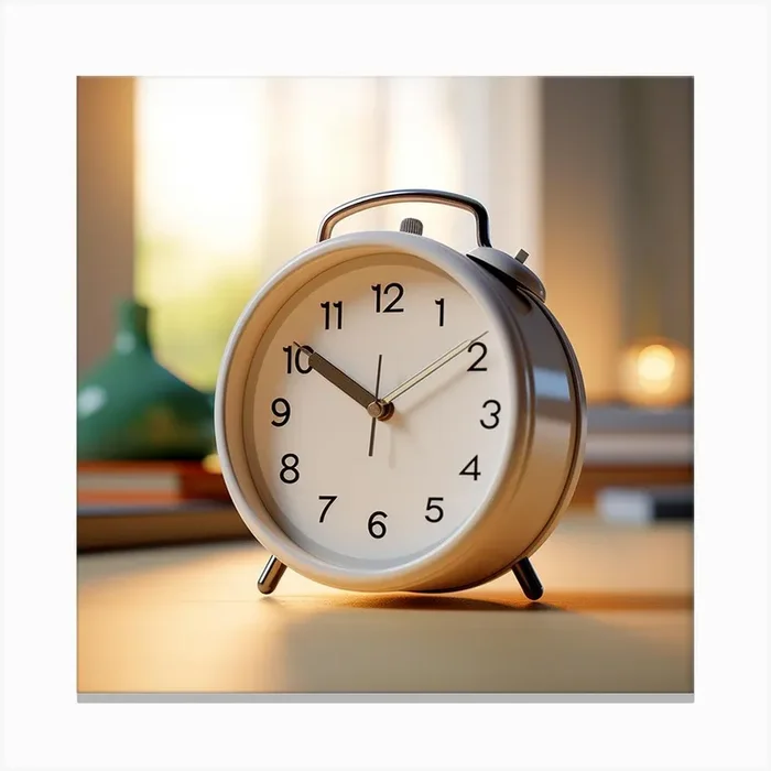 Alarm Clock Canvas Print by PaigeDesigns