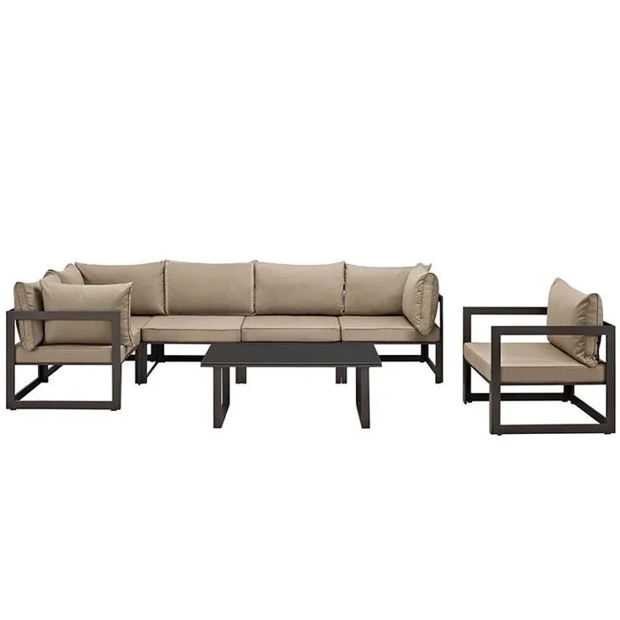 Alfresco 7 Piece Outdoor Patio Sectional Sofa Set