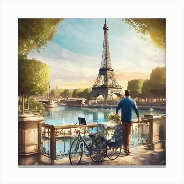 Alla ricerca di un amore parigino Canvas Print by Leosia