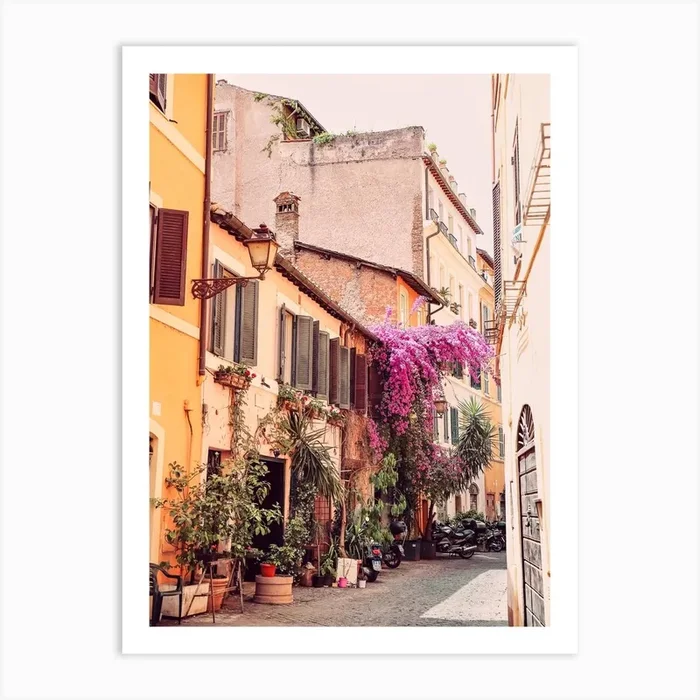 Alley Of Rome Art Print by A Carousel Wandering