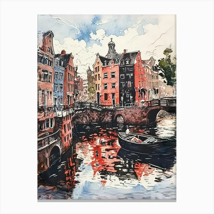 Amsterdam Canvas Print by AnikArts
