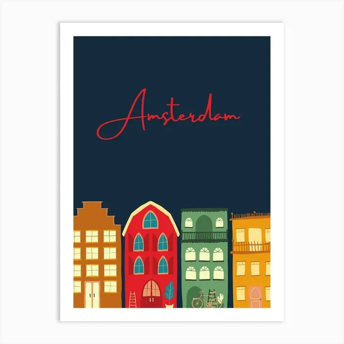 Amsterdam Cityscape Art Print by Dreamer