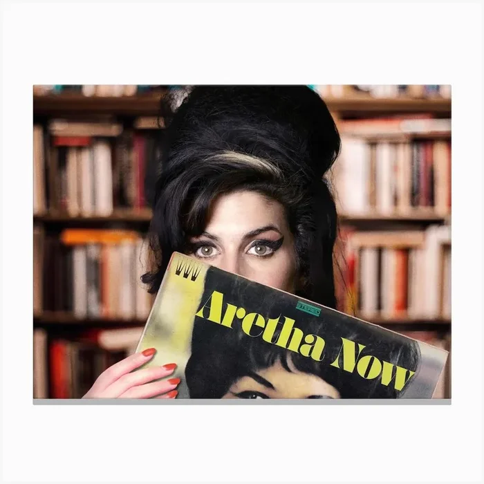 Amy At Vinyl Store Canvas Print by Dikhotomy