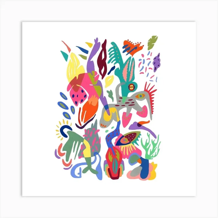 An Origin For Undewater Life Square Art Print by Francisca Brunet