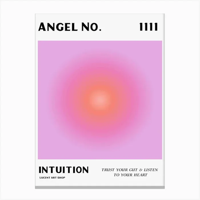 Angel Number 111 Intuition Canvas Print by Lucent Art Shop