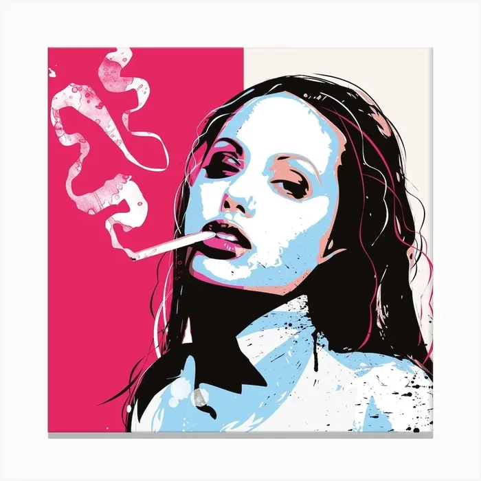 Angelina Jolie Pop Art Square Canvas Print by 2ToastDesign