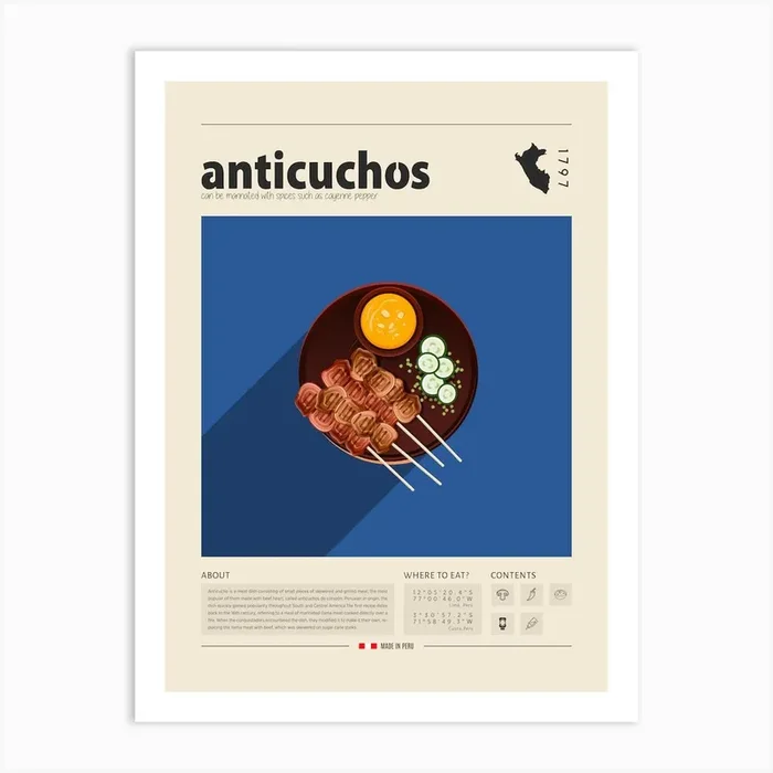 Anticuchos Art Print by Gastro World