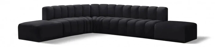 Arc 172 ” Velvet Upholstered 7pc. Modular Sectional