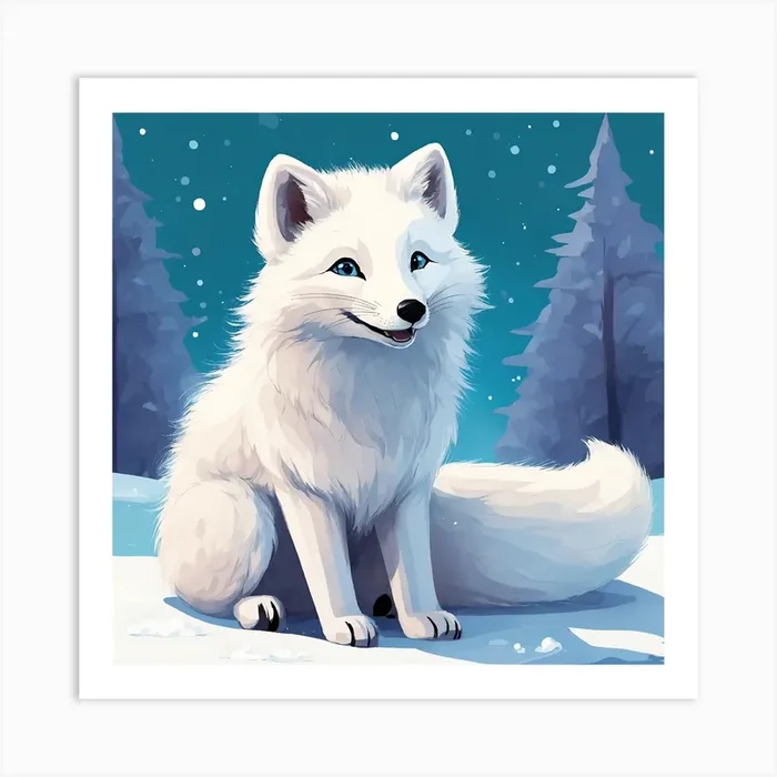 Arctic Fox Art PrintAB by Art brand