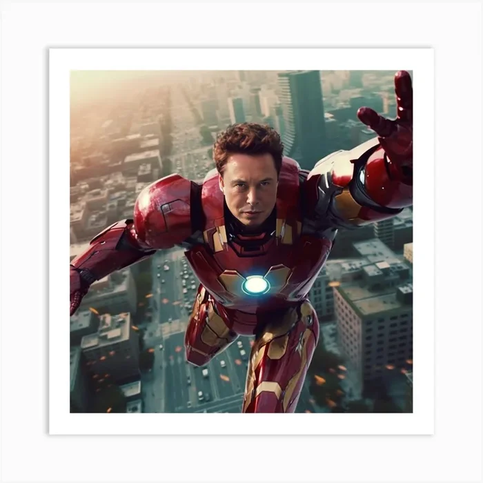 Armadiler Robert Downey Jr Iron Man Suit No Helmet In Very Powe 5f55e9db 1257 4e1e 81fa 3fb332bd5fc1 Ins Art PrintA by Armadiler