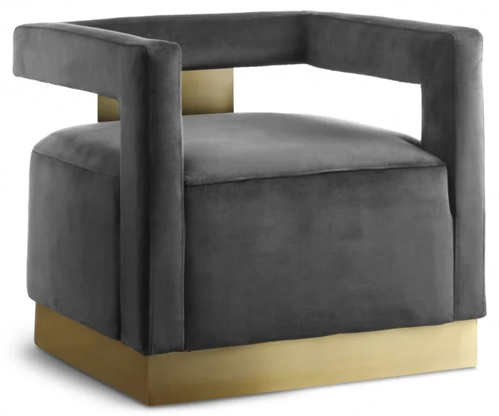 Armani Velvet Upholstered Accent Chair