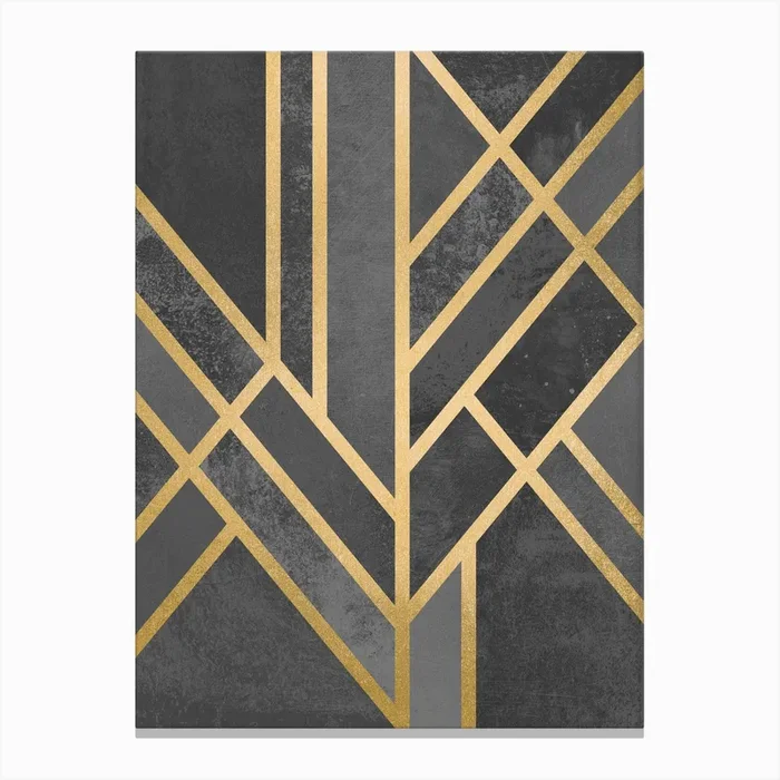 Art Deco Geometry I in Canvas Print by Elisabeth Fredriksson