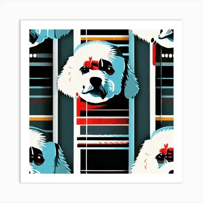 Art for Bichon Fries Lovers Art PrintA by Ammar