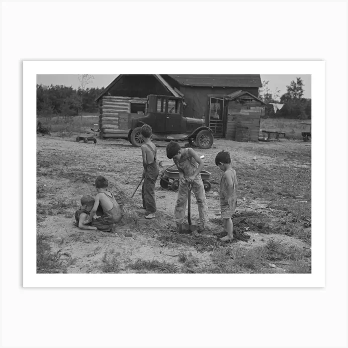 Art Simplot S Children, Near Black River Falls, Wisconsin By Russell Lee Art Print by Fy! Classic Art Prints and Posters