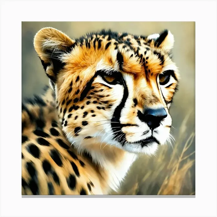 Artistic Picture Of A Cheetah (6) Canvas Print by Ethel