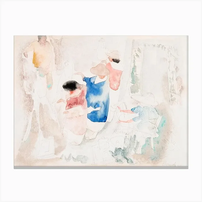 Artists Sketching (1916), Charles Demuth Canvas Print by Fy! Classic Art Prints and Posters