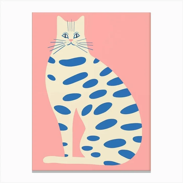 Artsy Cat Lover Canvas Print by Lara’s Wonderland